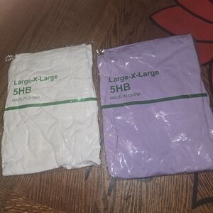 White and Purple Large-X-Large Biker Shorts NWT